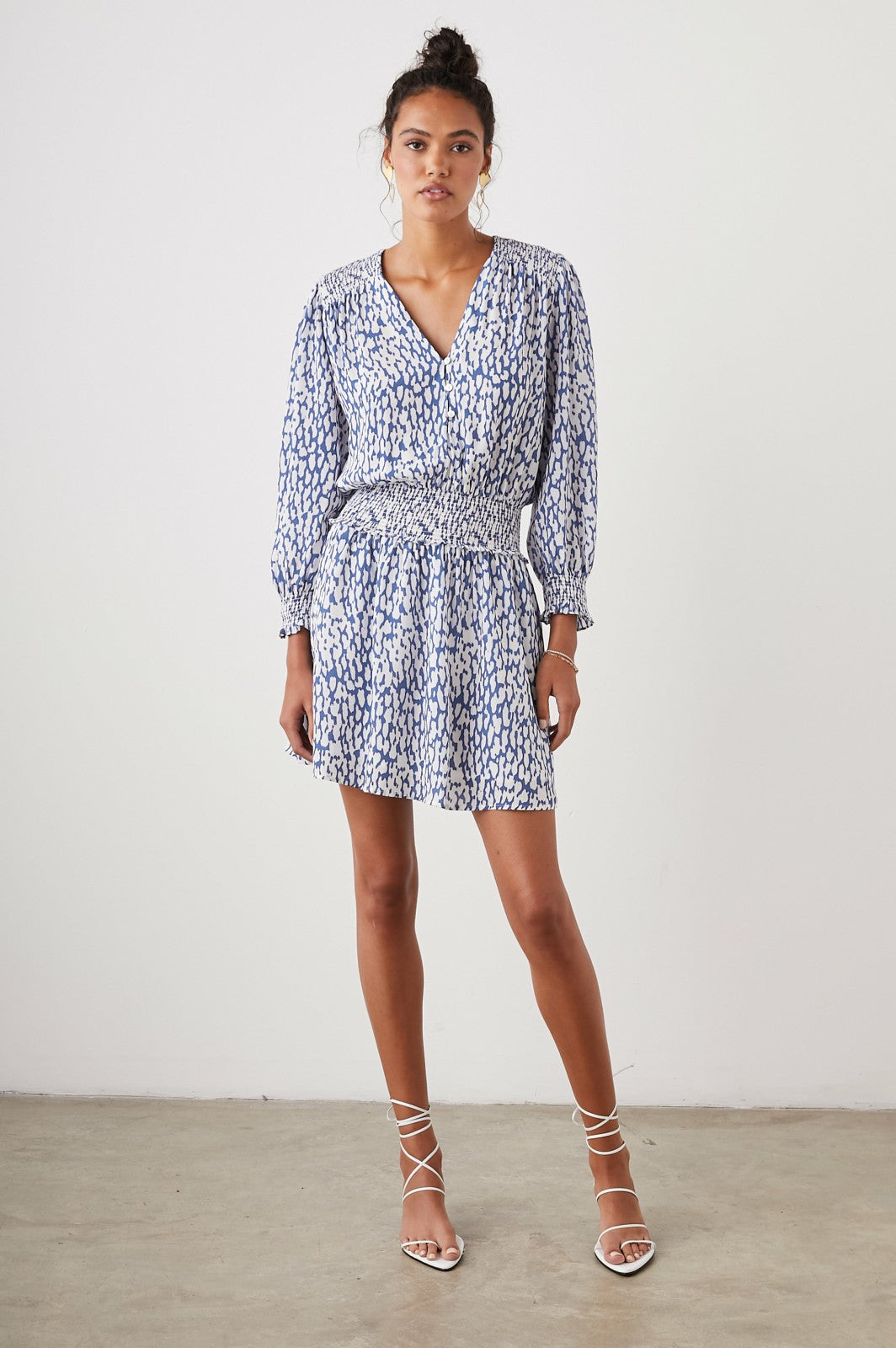ZANA DRESS - COBALT STATIC LEOPARD| Rails near me