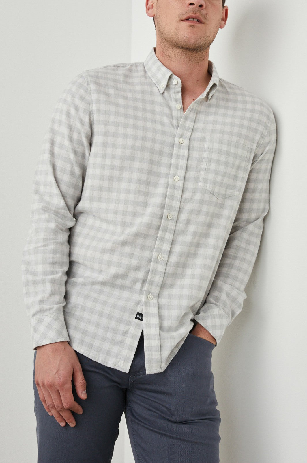 REID SHIRT - ALLOY WHITE MELANGE| Rails for sale