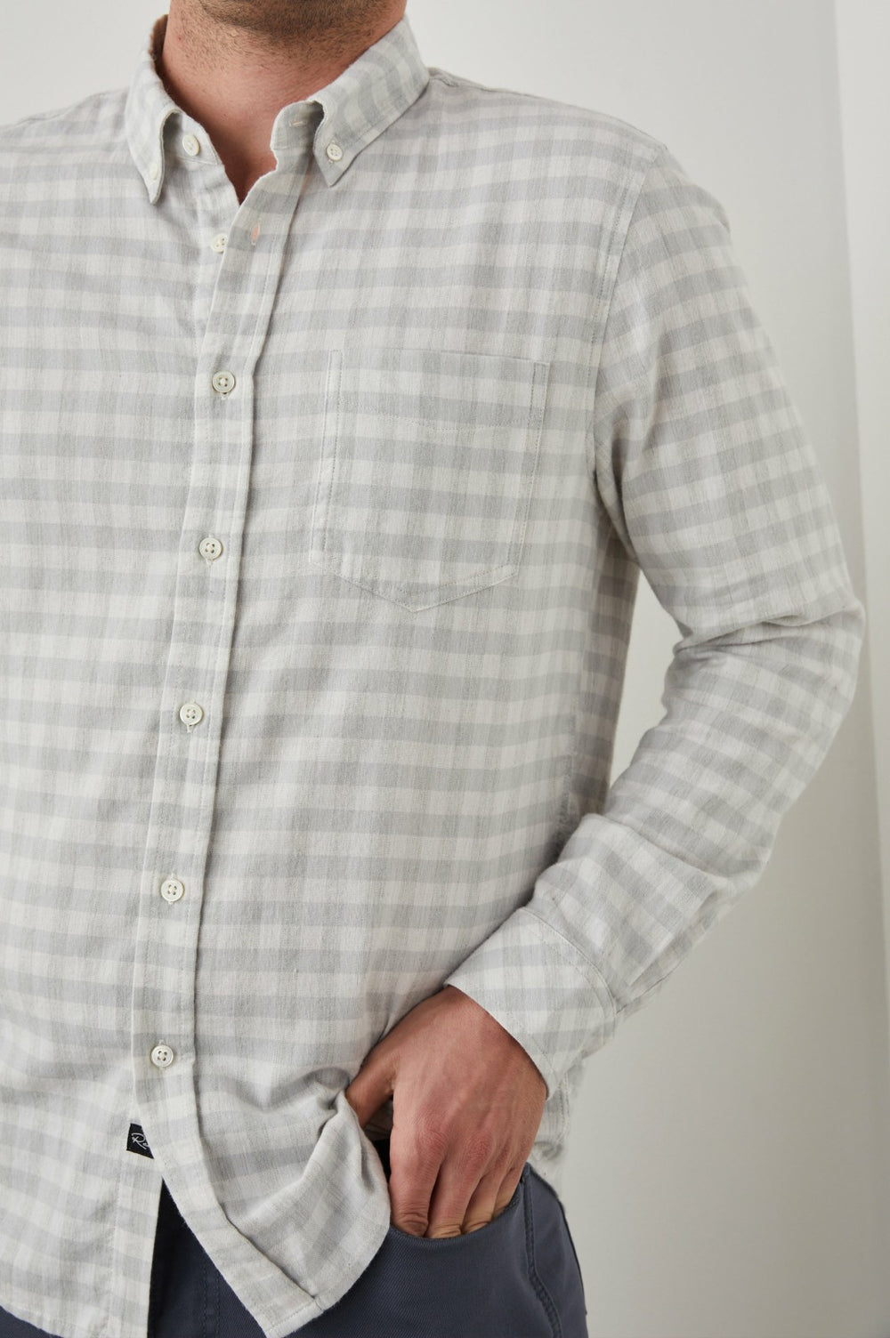 REID SHIRT - ALLOY WHITE MELANGE| Rails for sale