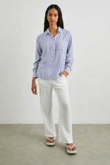 ELLE SHIRT - BLUE WHITE STRIPE| Rails US