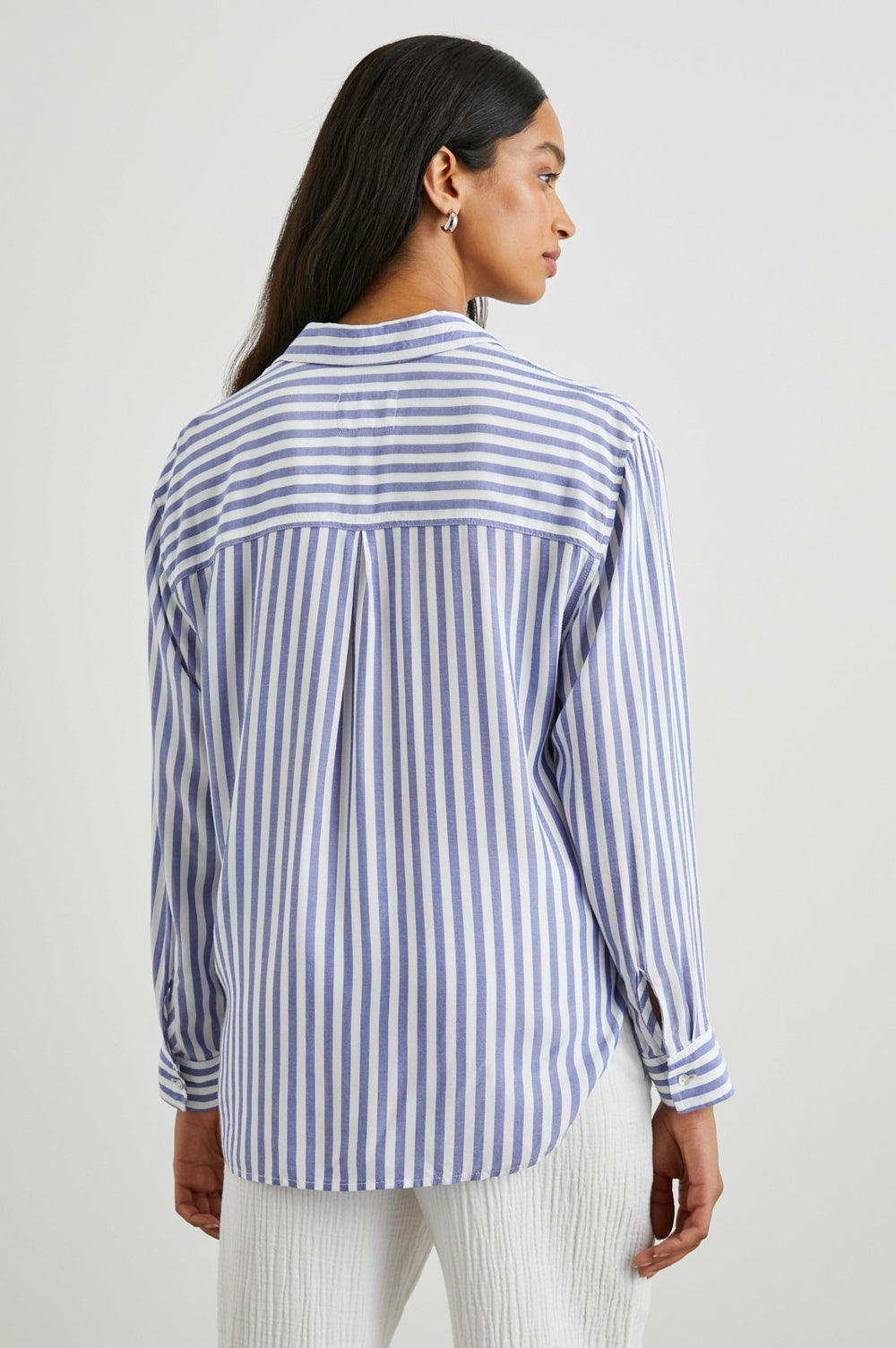 ELLE SHIRT - BLUE WHITE STRIPE| Rails US