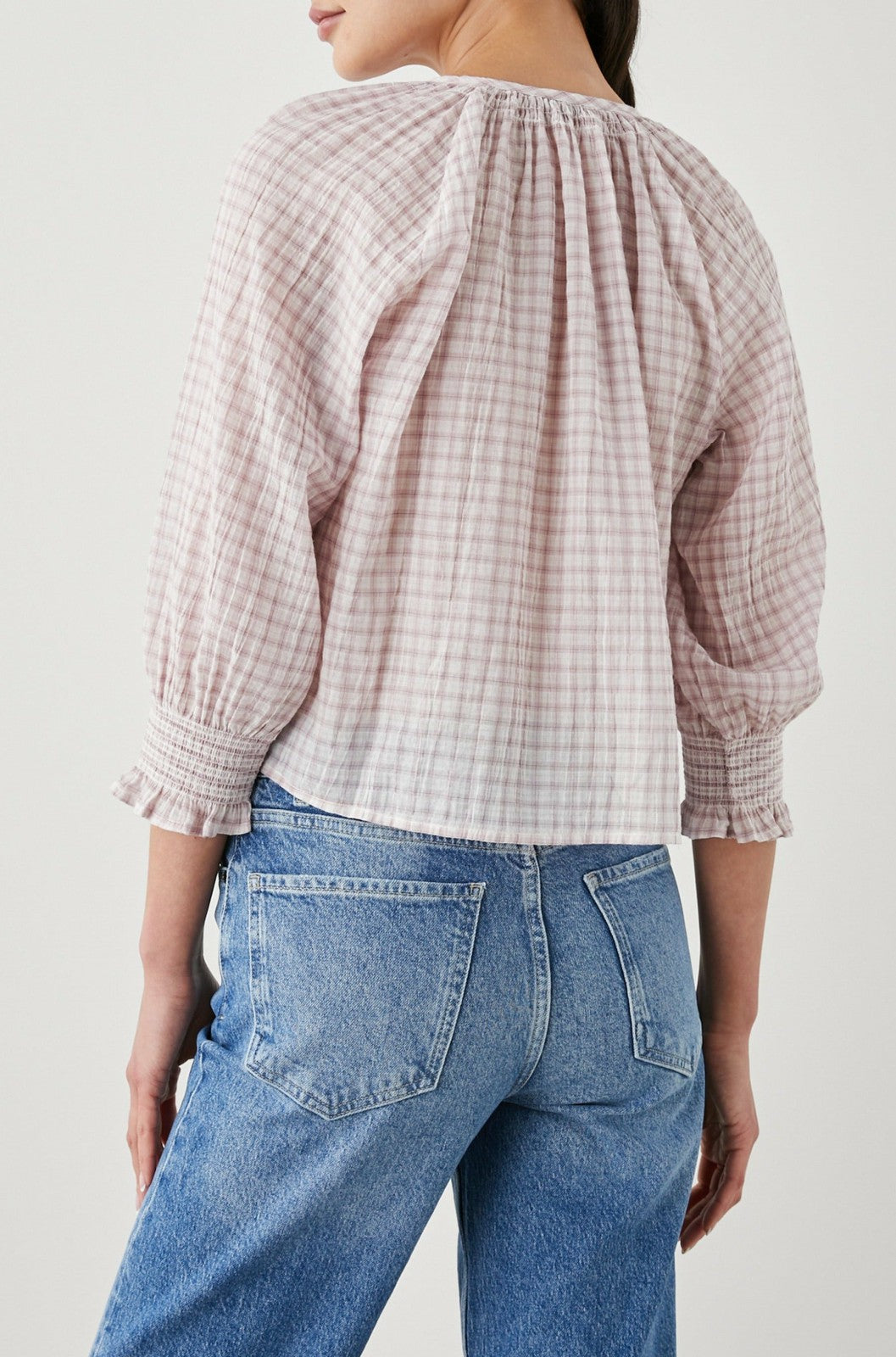 MARIAH TOP - SOFT ROSE CHECK| Rails US