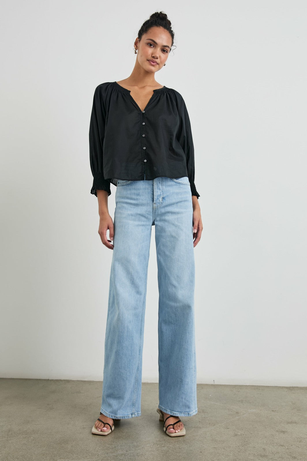 MARIAH TOP - TRUE BLACK| Rails discount