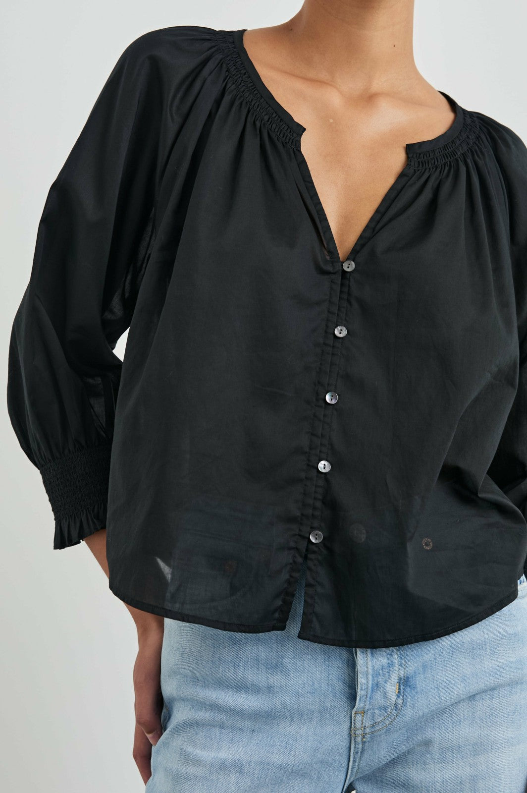 MARIAH TOP - TRUE BLACK| Rails discount