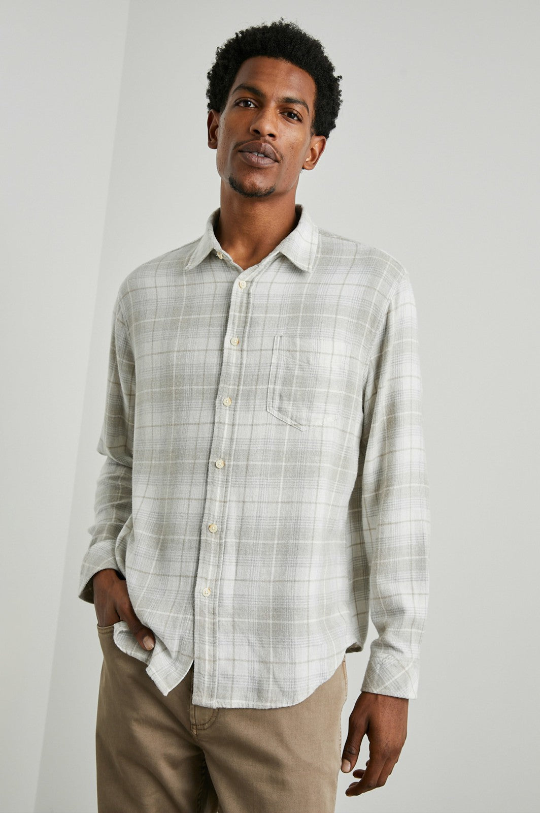 LENNOX SHIRT - WHEAT DOVE MELANGE| Rails near me