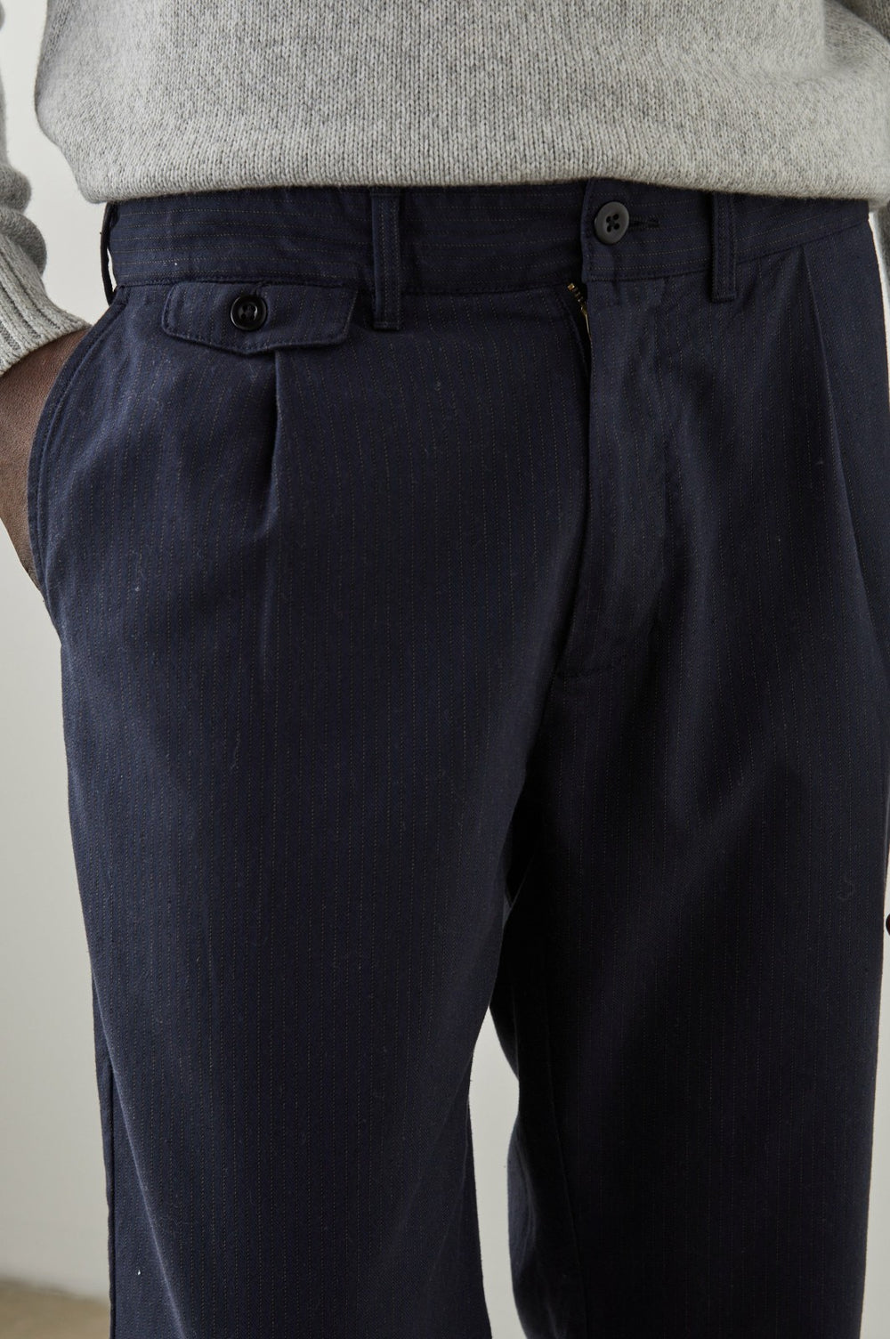 MARCELLUS PANT - NAVY CHARCOAL PIN STRIPE| Rails online