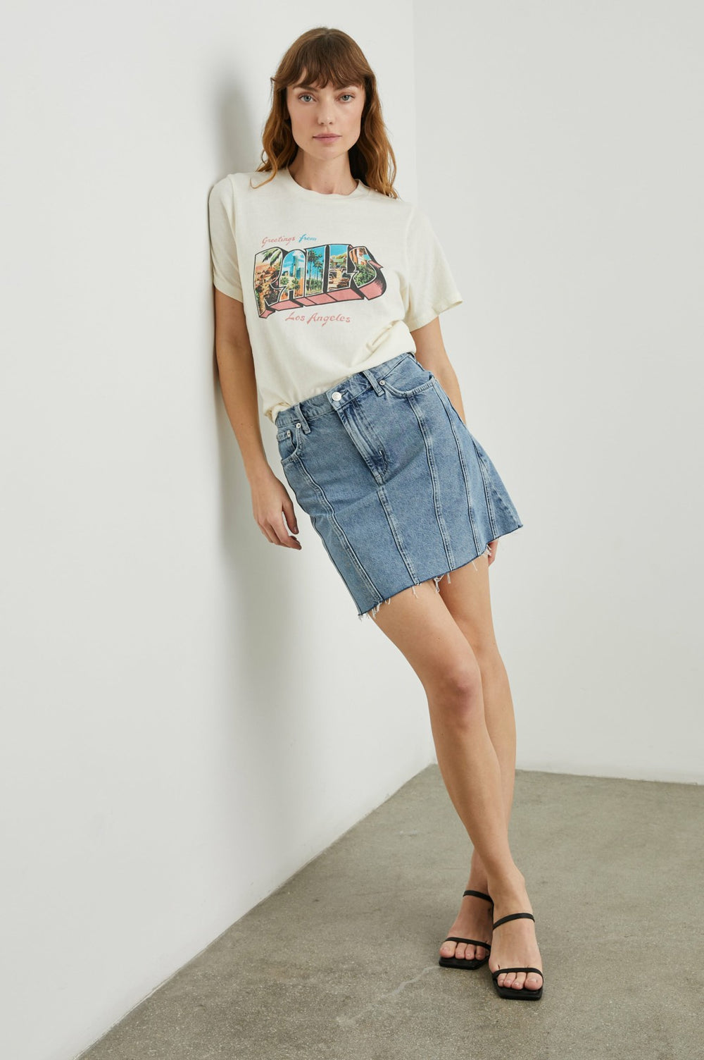 BOYFRIEND T-SHIRT - RAILS LOS ANGELES ECRU| Rails outlet