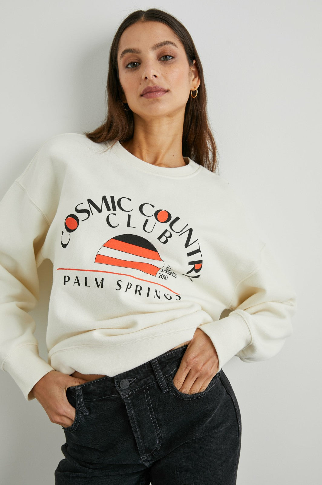 COSMIC COUNTRY CLUB SWEATSHIRT - WINTER WHITE| Rails US