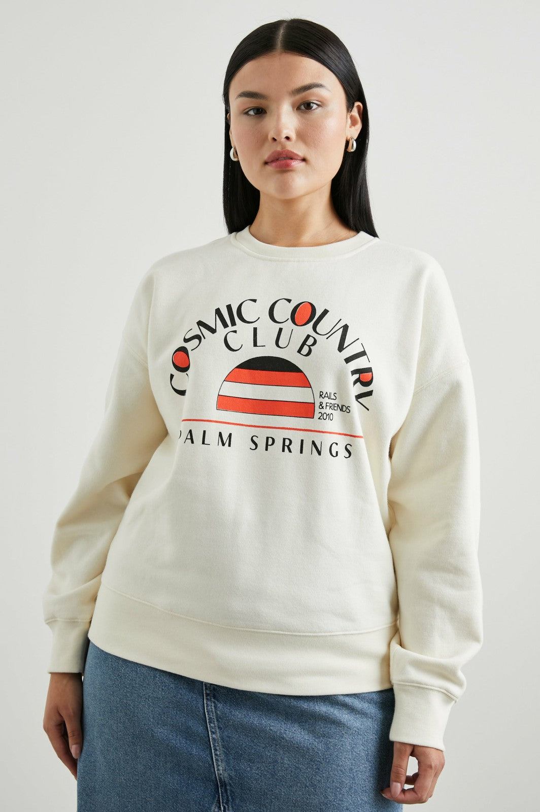 COSMIC COUNTRY CLUB SWEATSHIRT - WINTER WHITE| Rails US