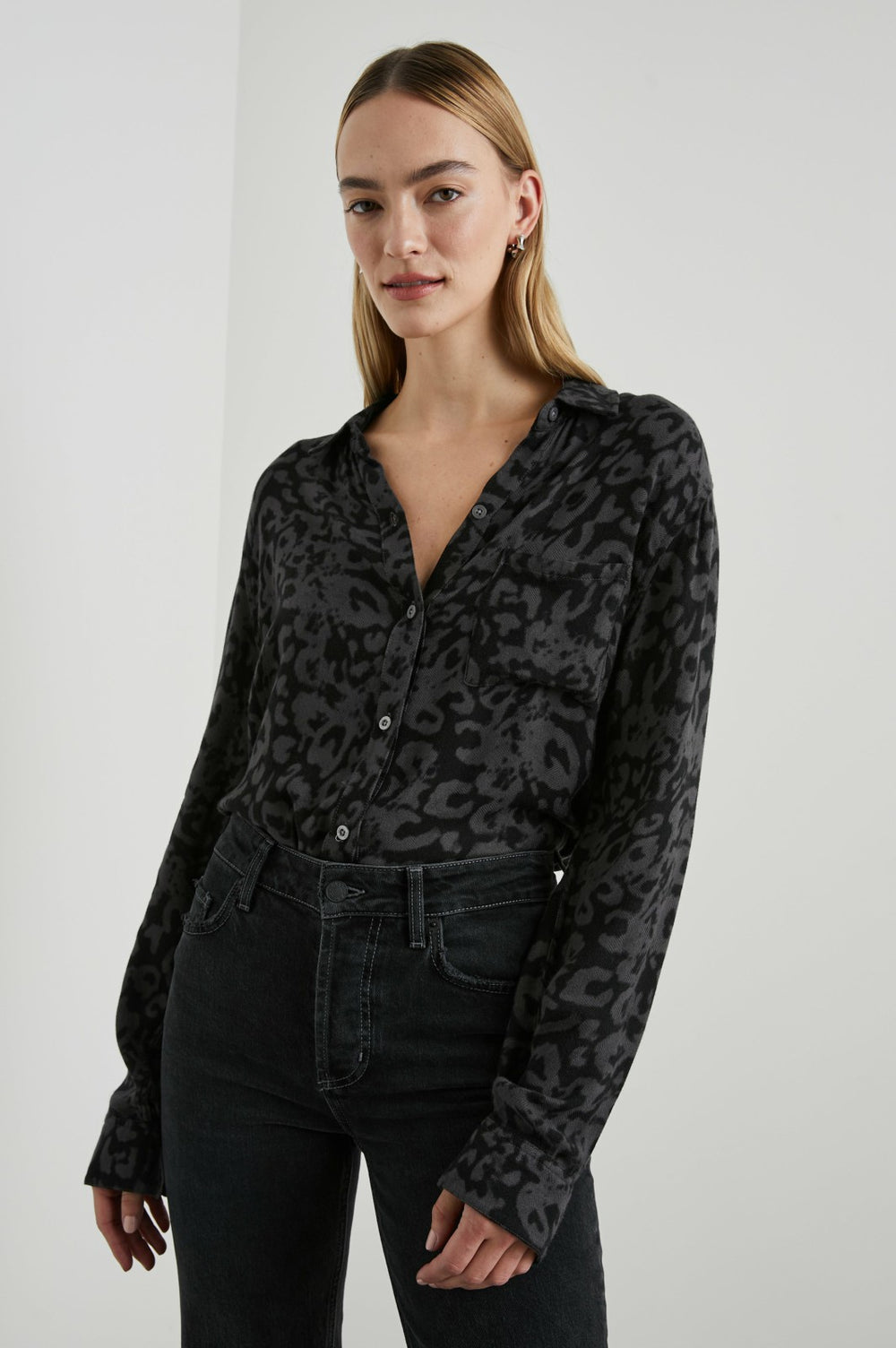HUNTER SHIRT - DIFFUSED CHARCOAL 
CHEETAH| Rails discount