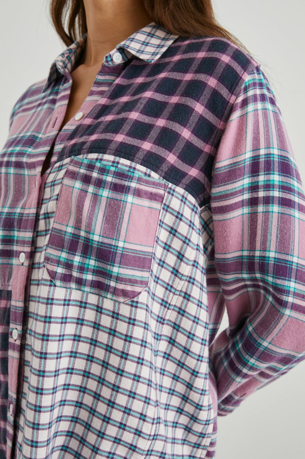 LAKIN SHIRT - ROSE AGAVE 
MIXED PLAID| Rails outlet