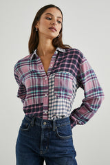 LAKIN SHIRT - ROSE AGAVE 
MIXED PLAID| Rails outlet