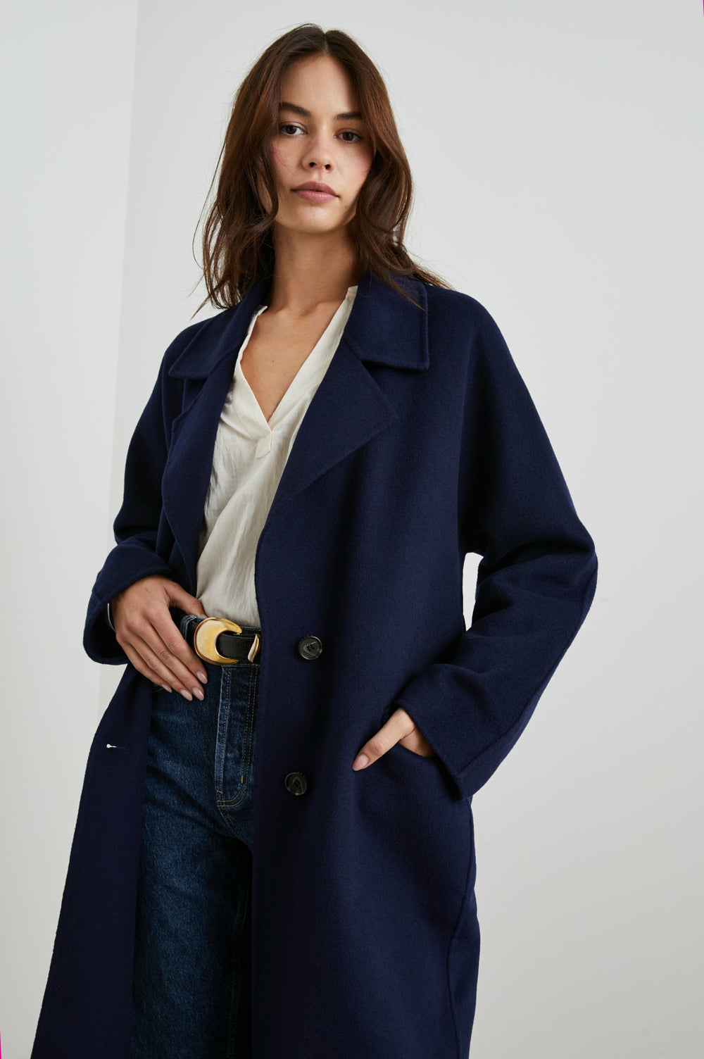MARTA COAT - NAVY| Rails discount