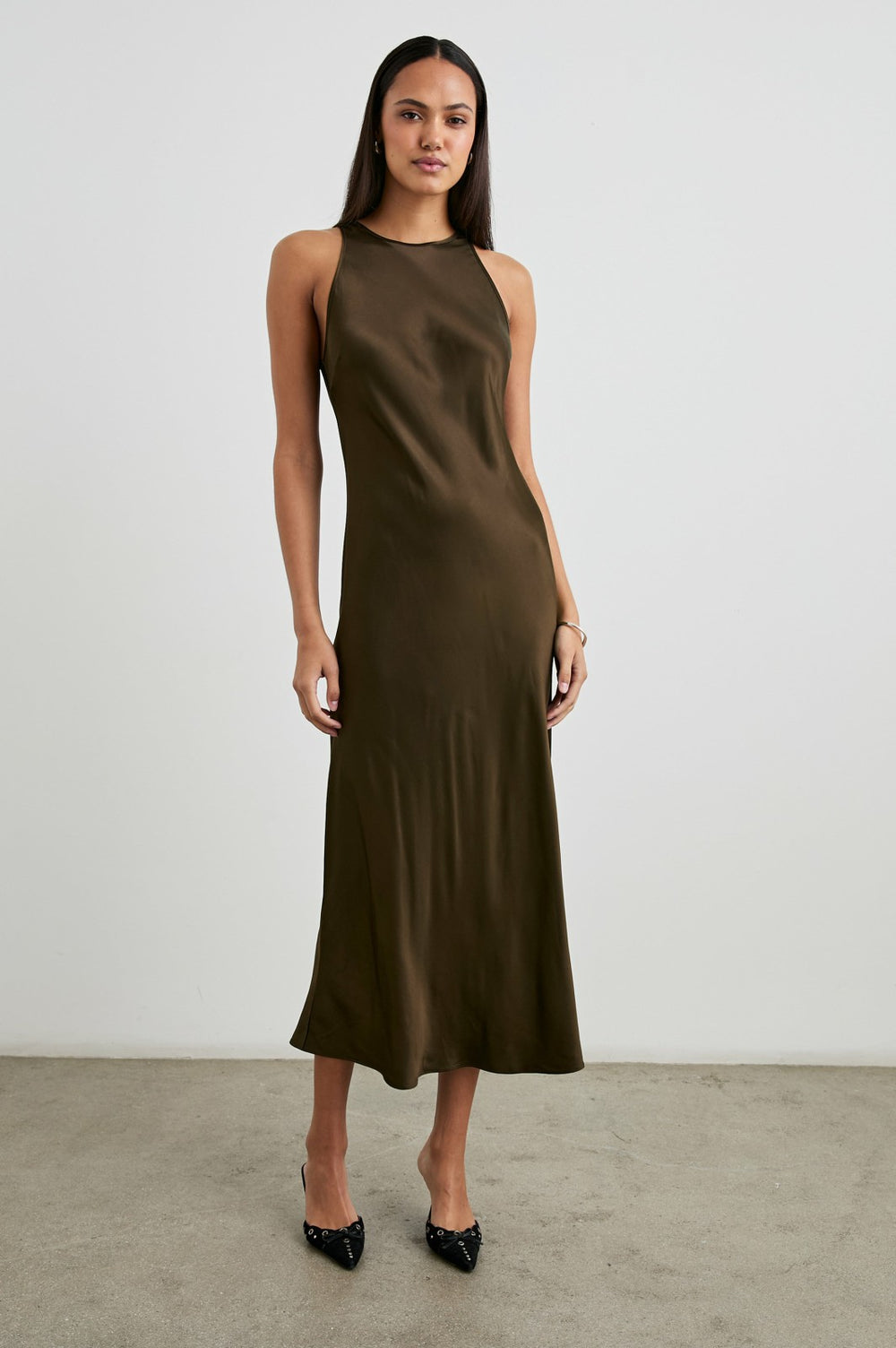 SOLENE DRESS - DARK MOSS| Rails for sale