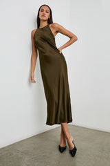 SOLENE DRESS - DARK MOSS| Rails for sale