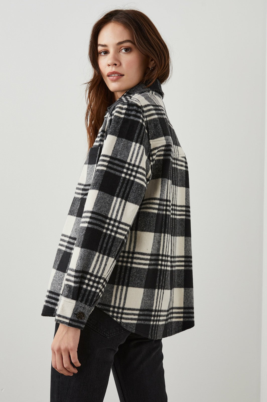 TRIPP SHIRT JACKET - OYSTER BLACK| Rails discount