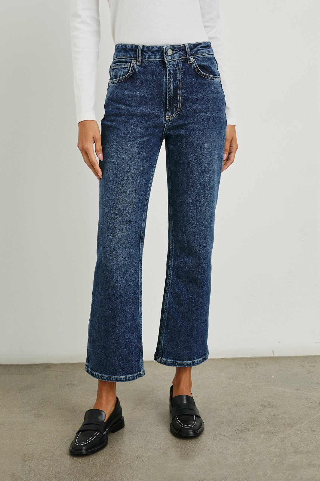 SUNSET CROP SLIM FLARE - COLLEGIATE BLUE| Rails discount