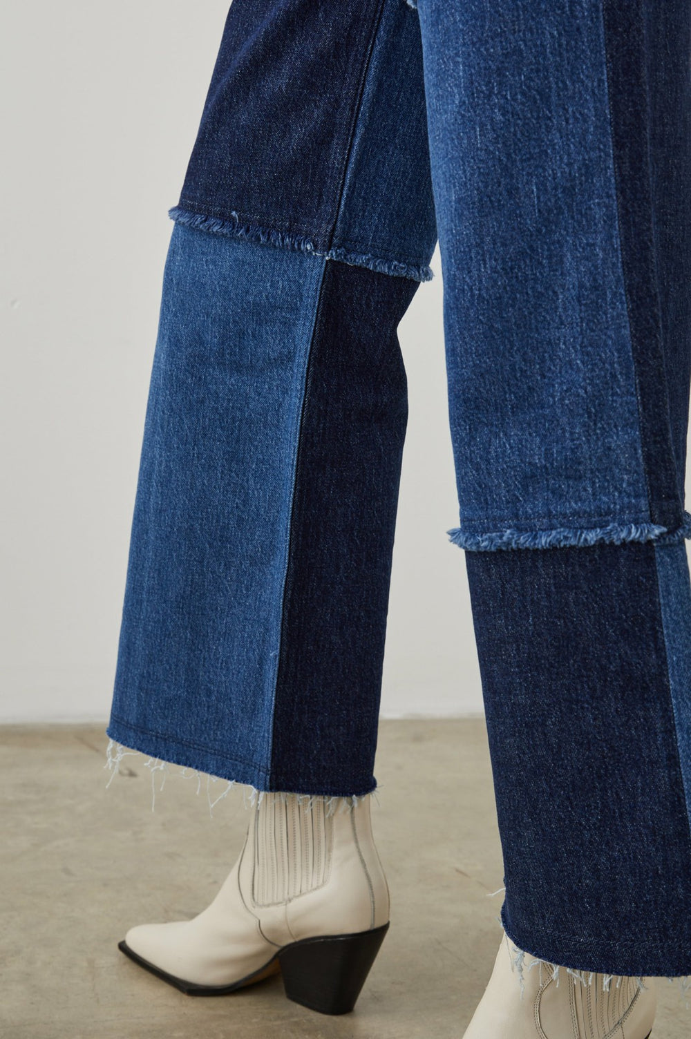GETTY CROP WIDE LEG - INDIGO PATCHWORK| Rails on sale