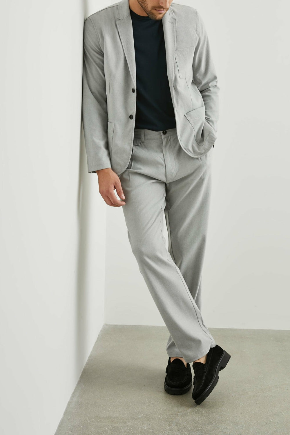 MARCELLUS PANT - SOFT GREY MELANGE| Rails sale