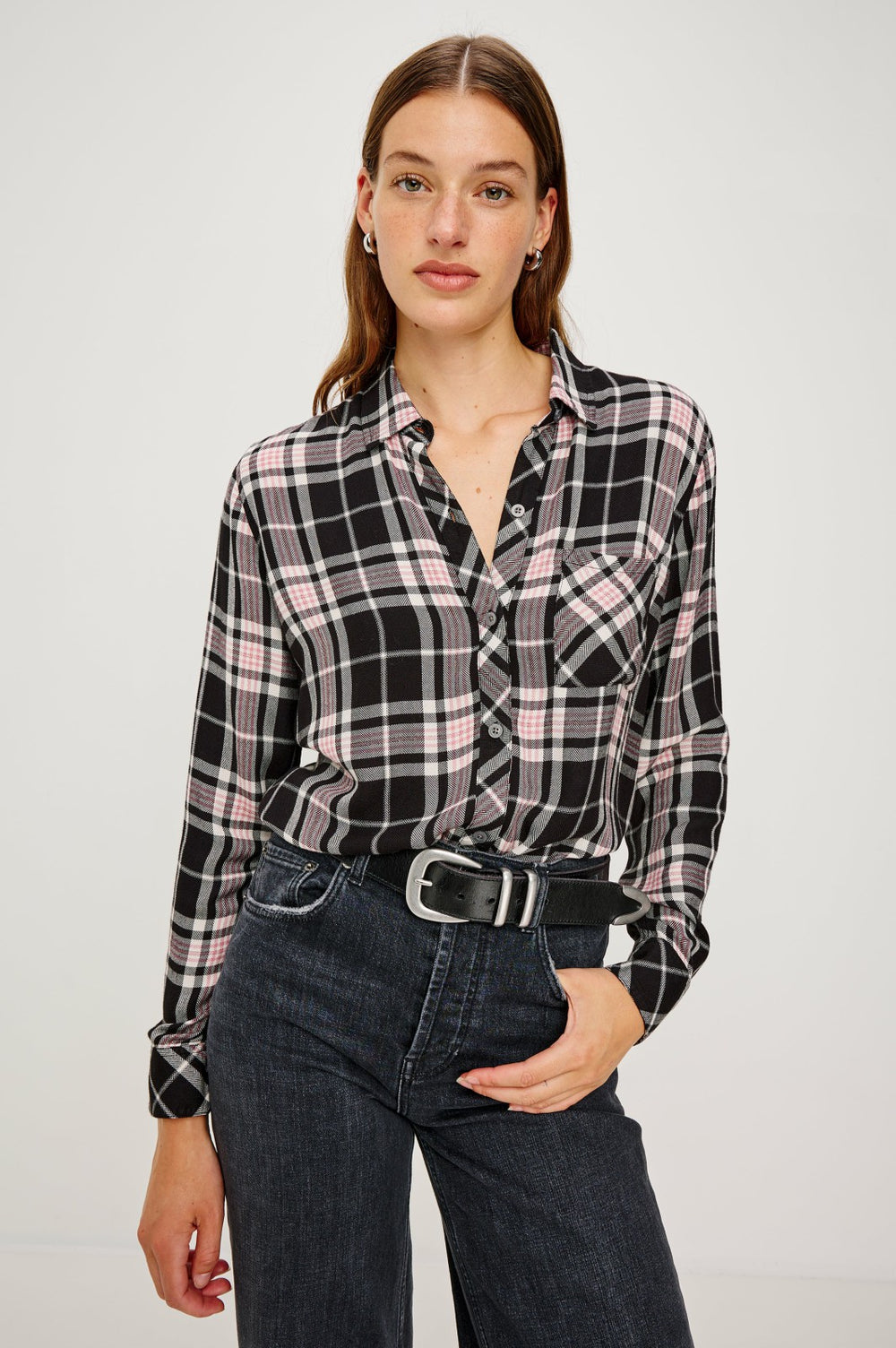 HUNTER SHIRT - ONYX ROSE GOLD LUREX| Rails near me