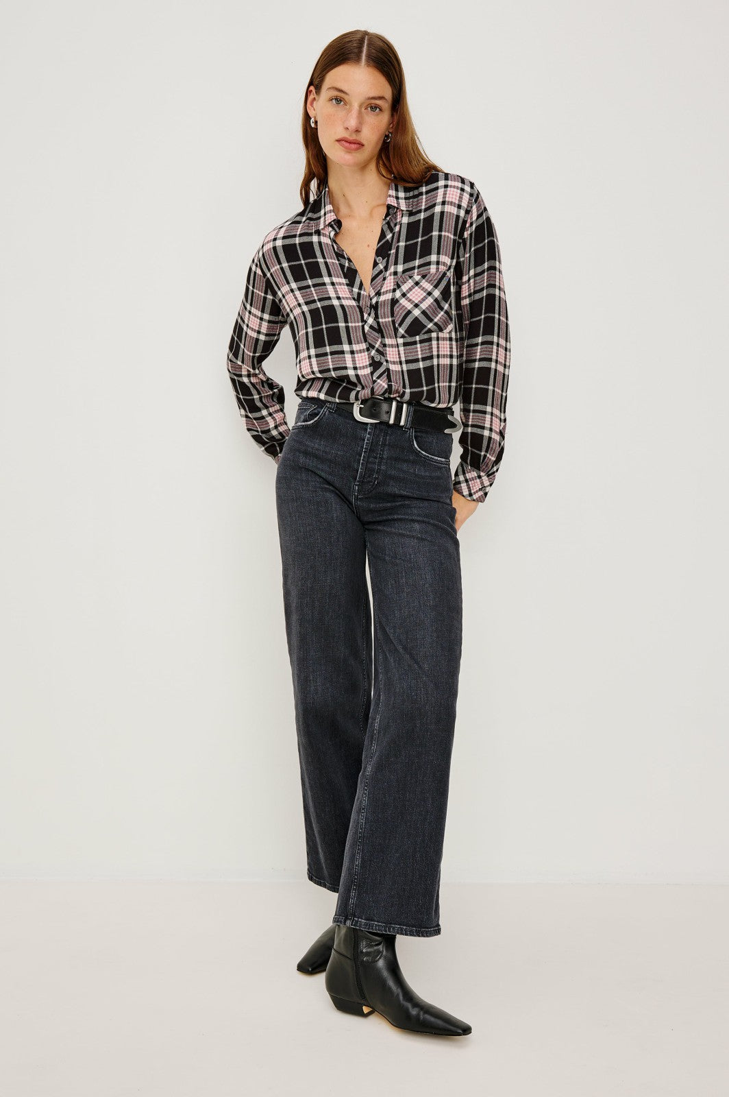 HUNTER SHIRT - ONYX ROSE GOLD LUREX| Rails near me