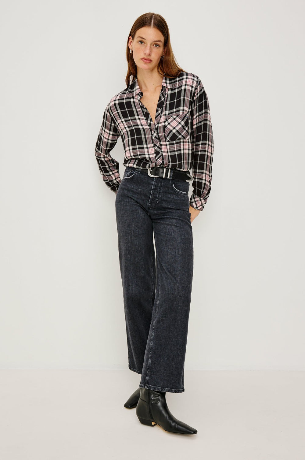 HUNTER SHIRT - ONYX ROSE GOLD LUREX| Rails near me