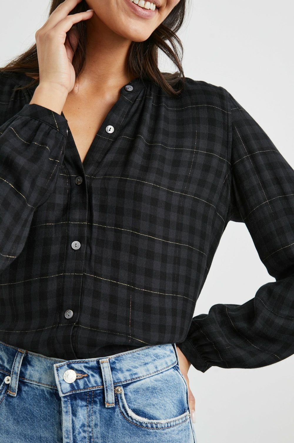 ELOISE TOP - ONYX LUREX| Rails on sale