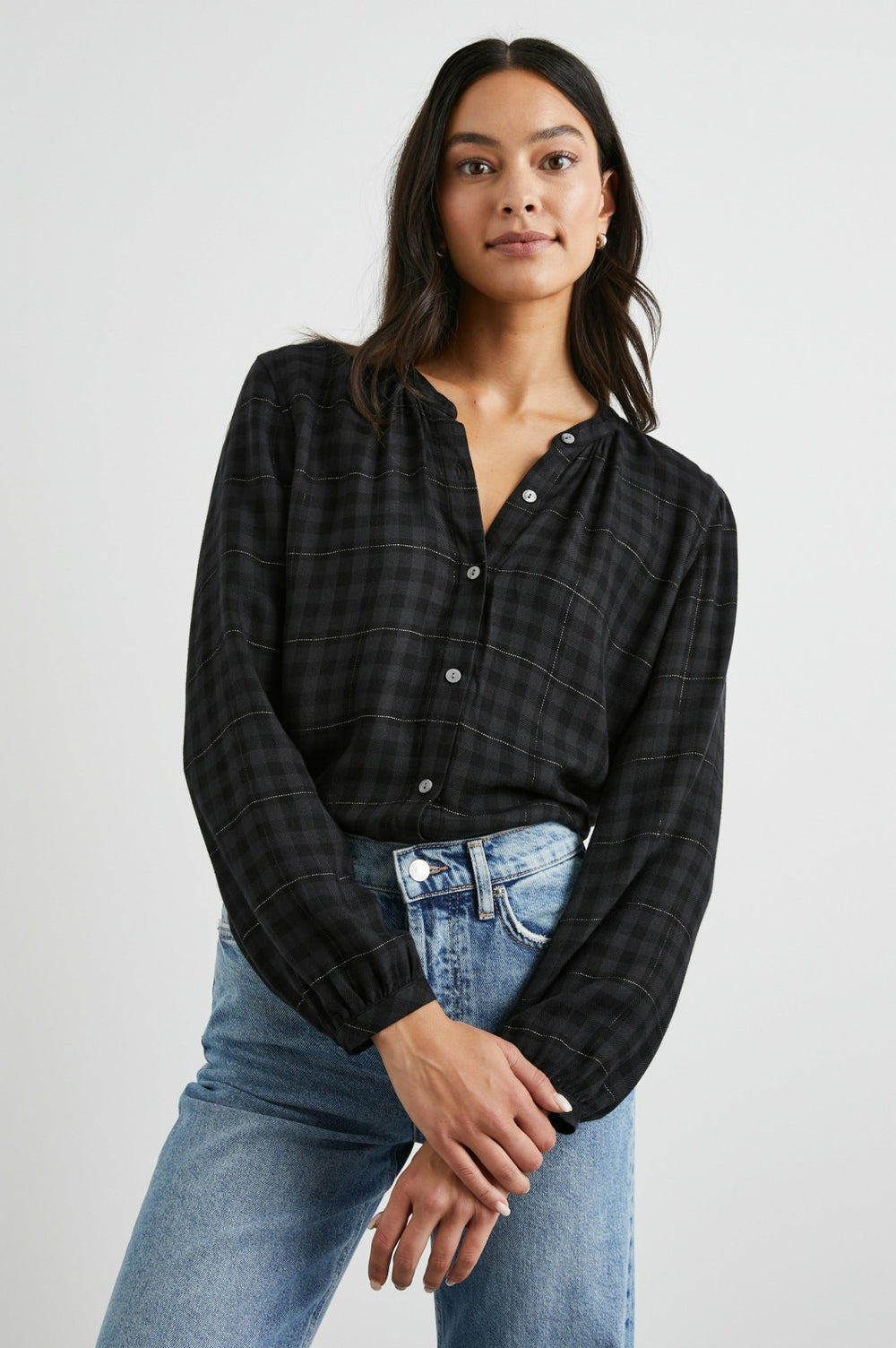 ELOISE TOP - ONYX LUREX| Rails on sale