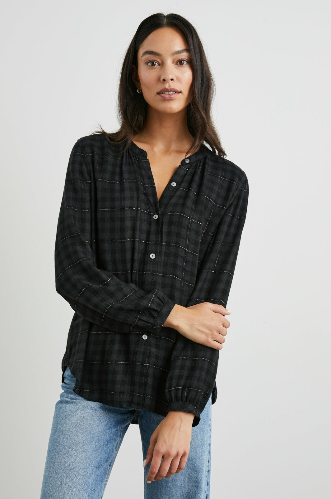 ELOISE TOP - ONYX LUREX| Rails on sale
