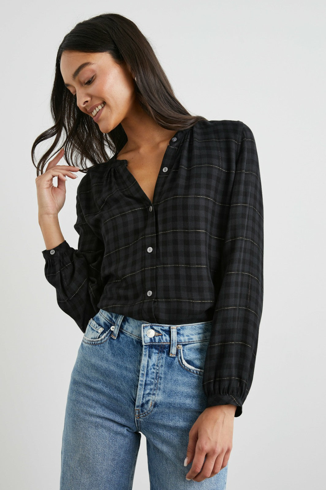 ELOISE TOP - ONYX LUREX| Rails on sale
