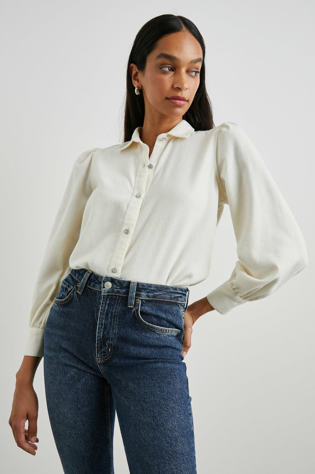 ANGELICA SHIRT - WINTER WHITE| Rails discount