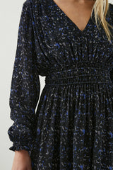DELANEY DRESS - COBALT STATIC| Rails near me