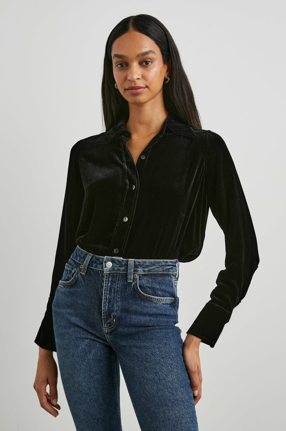 ANDREA TOP - BLACK VELVET| Rails online