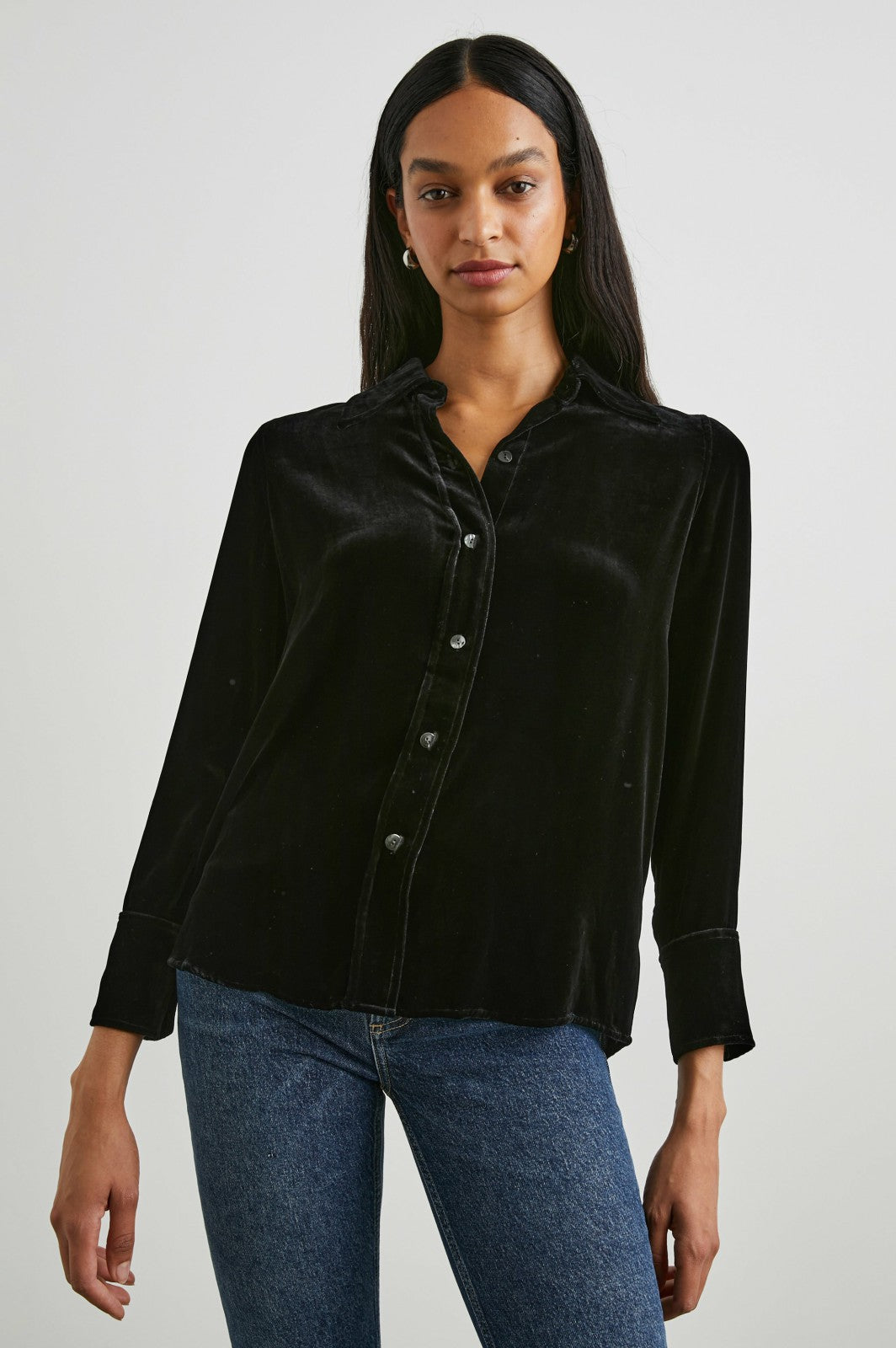 ANDREA TOP - BLACK VELVET| Rails online