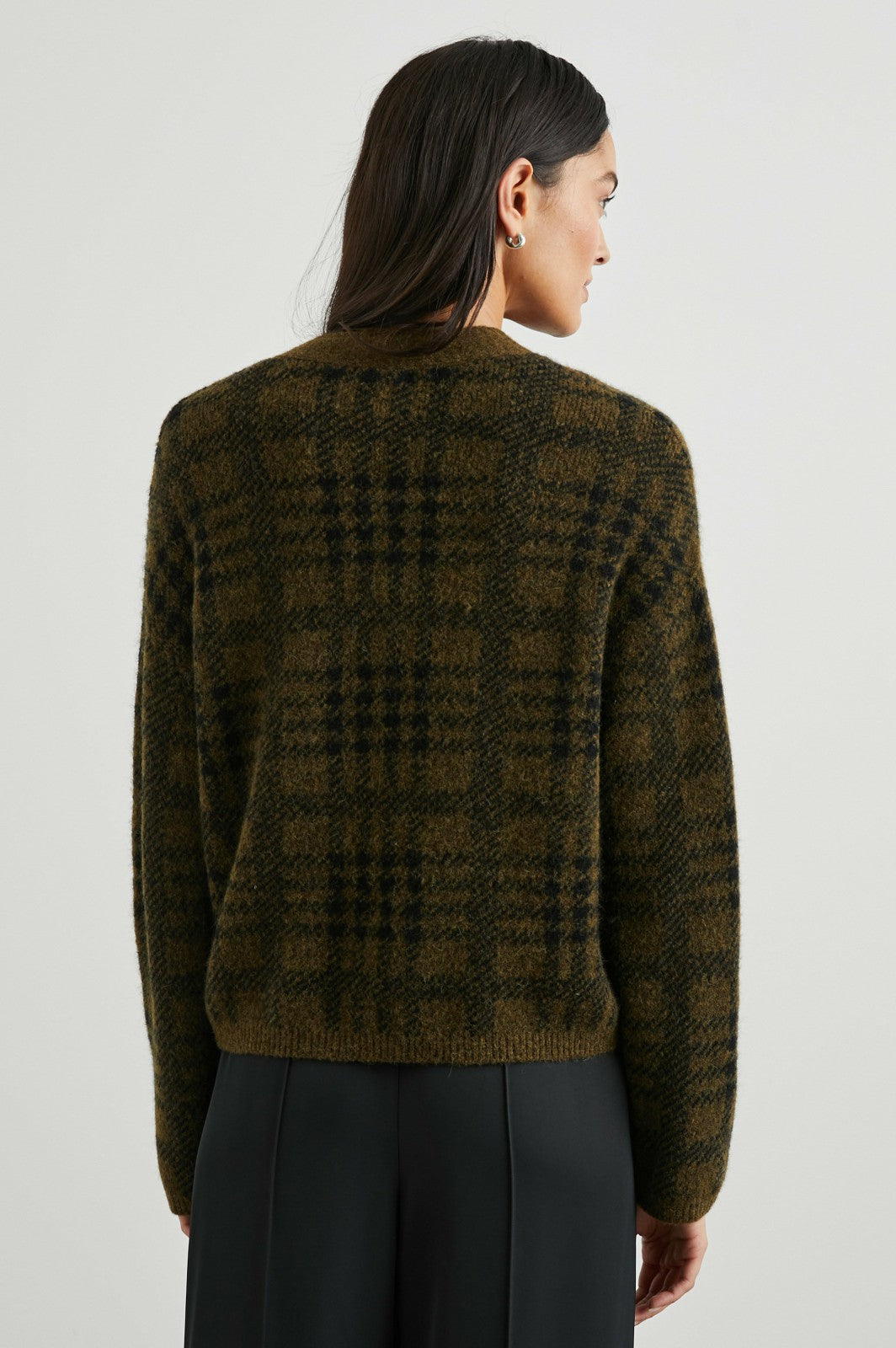 REESE CARDIGAN - OLIVE PLAID| Rails sale