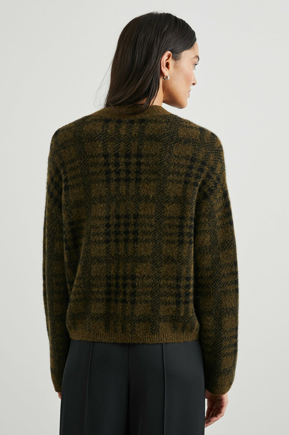 REESE CARDIGAN - OLIVE PLAID| Rails sale