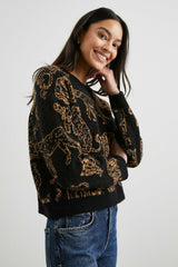 PERCI SWEATER - CAMEL WILD CATS| Rails outlet