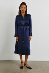 ANINA DRESS - NAVY| Rails online