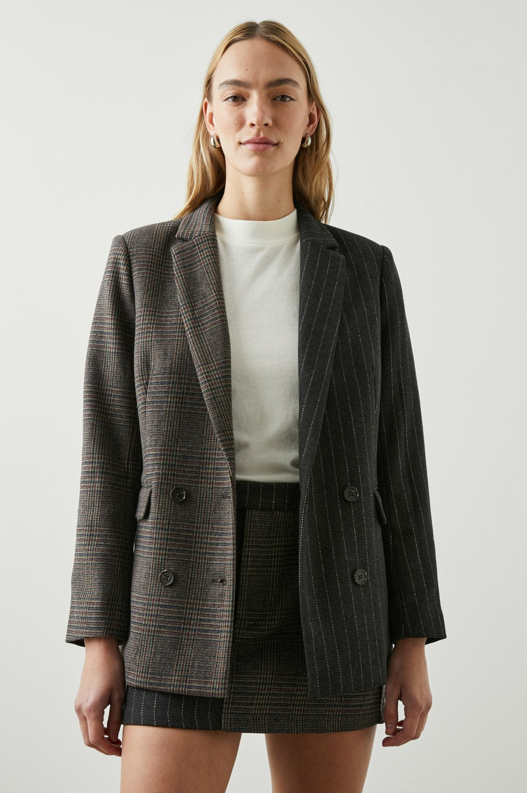 CODY BLAZER - PINSTRIPE PLAID MIX| Rails sale