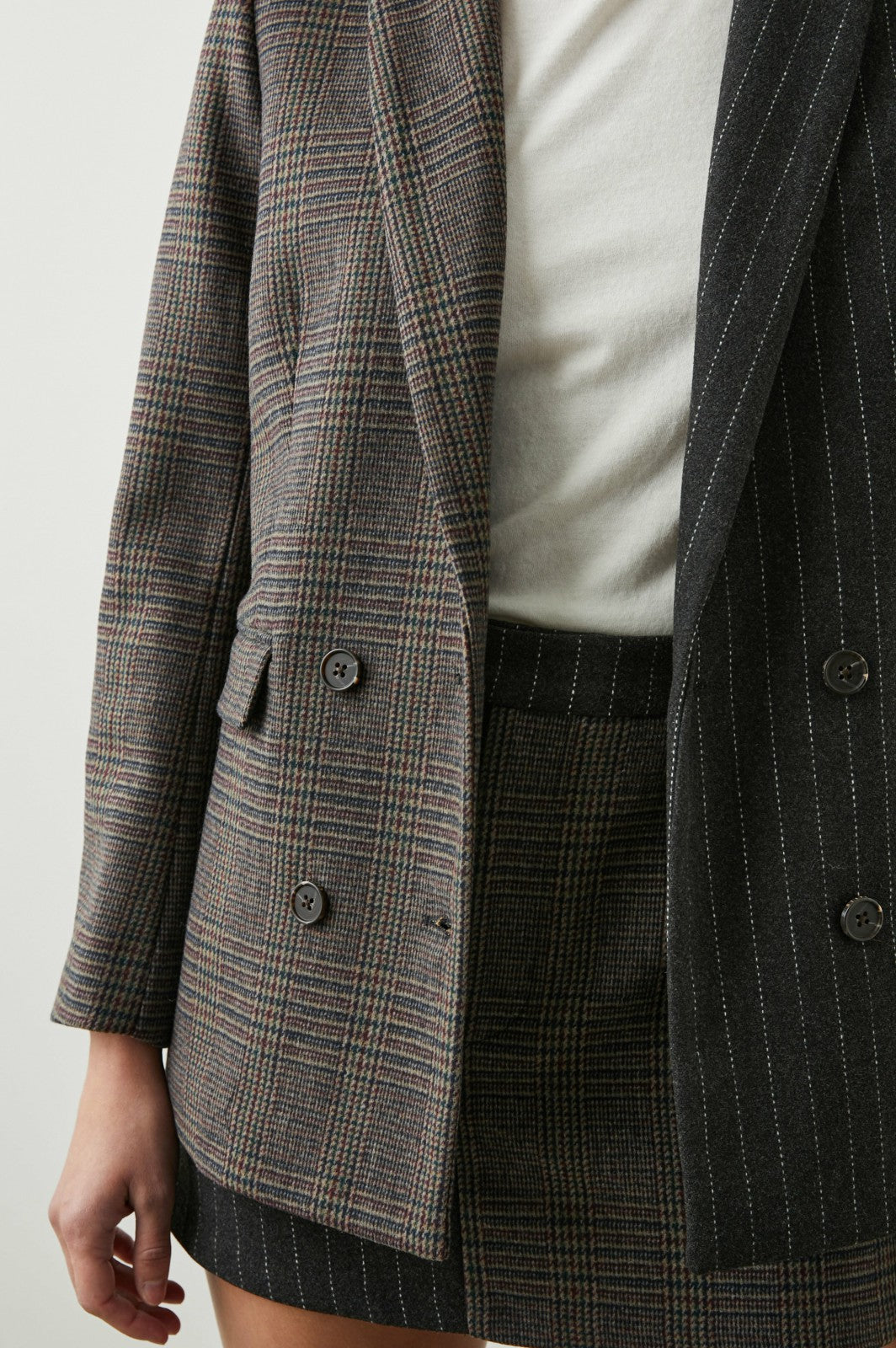 CODY BLAZER - PINSTRIPE PLAID MIX| Rails sale