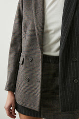 CODY BLAZER - PINSTRIPE PLAID MIX| Rails sale
