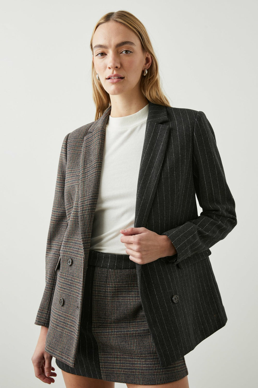 CODY BLAZER - PINSTRIPE PLAID MIX| Rails sale