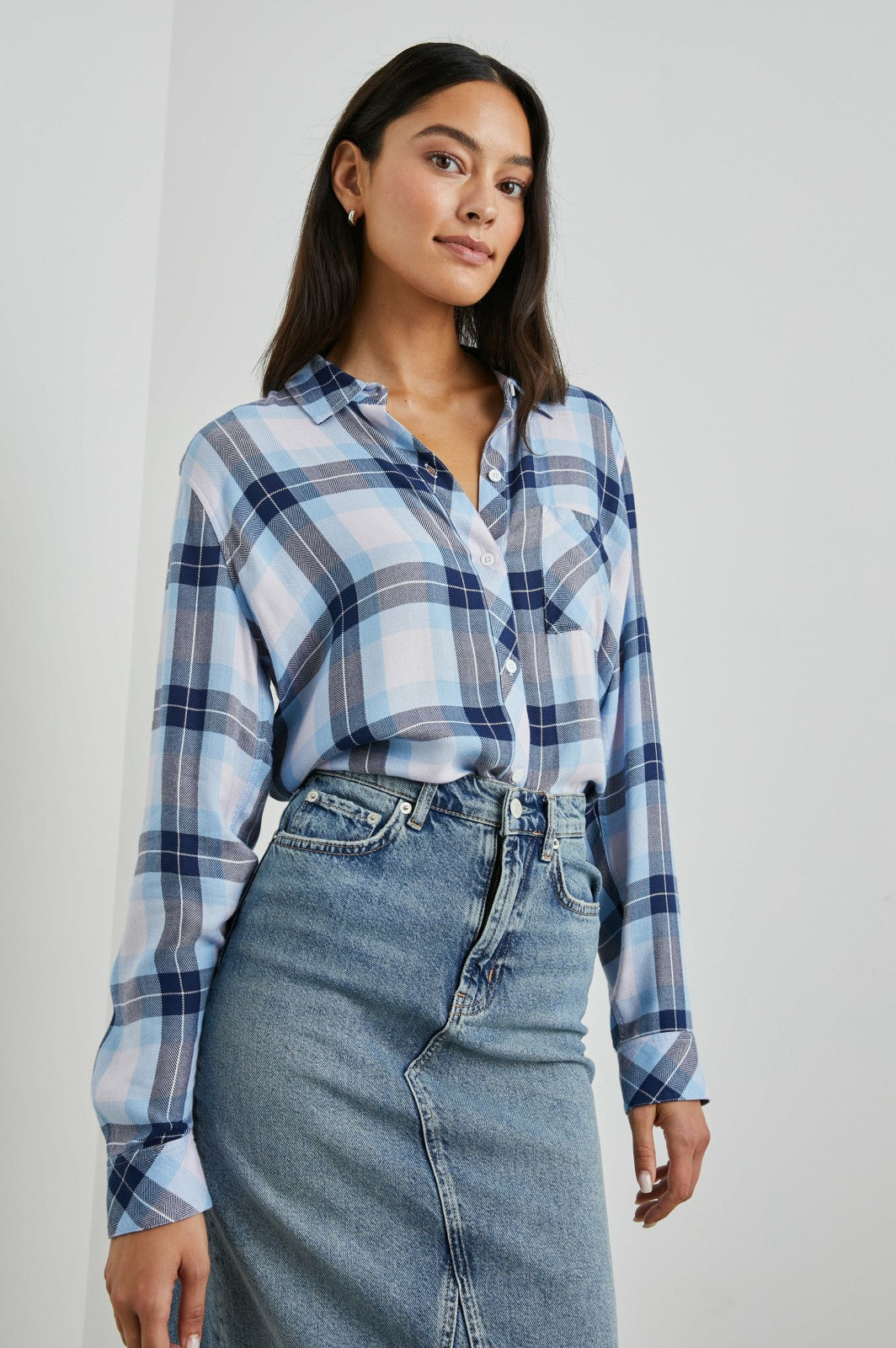 HUNTER SHIRT - LILAC CRYSTAL NAVY| Rails sale