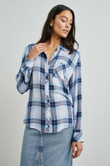 HUNTER SHIRT - LILAC CRYSTAL NAVY| Rails sale