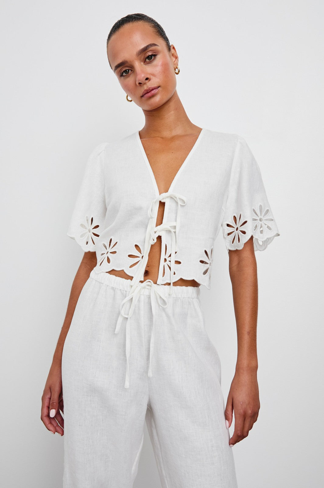 PARI TOP - WHITE EYELET| Rails sale