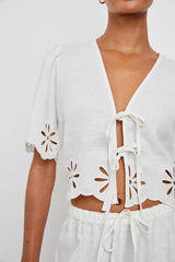 PARI TOP - WHITE EYELET| Rails sale