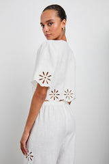 PARI TOP - WHITE EYELET| Rails sale