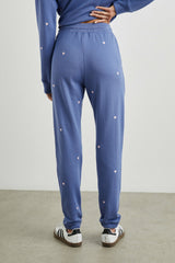 KINGSTON SWEATPANT - PINK PERIWINKLE HEARTS EMBROIDERY| Rails sale