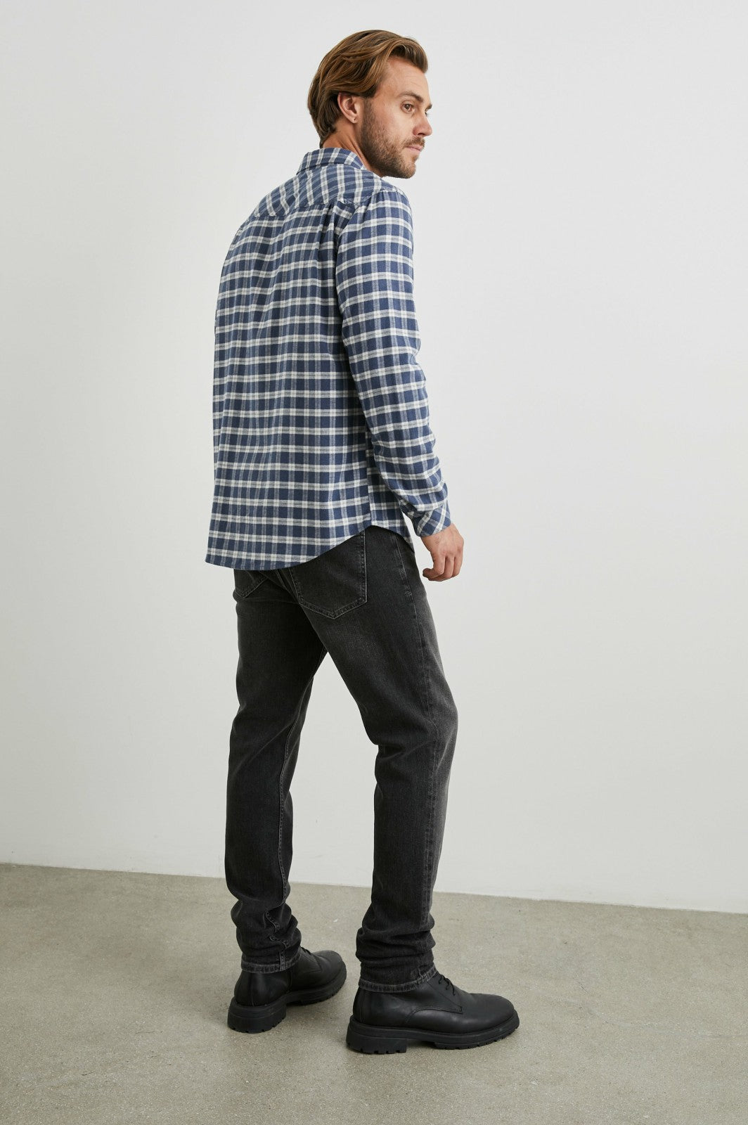 REID SHIRT - MIDNIGHT GREY MELANGE| Rails discount