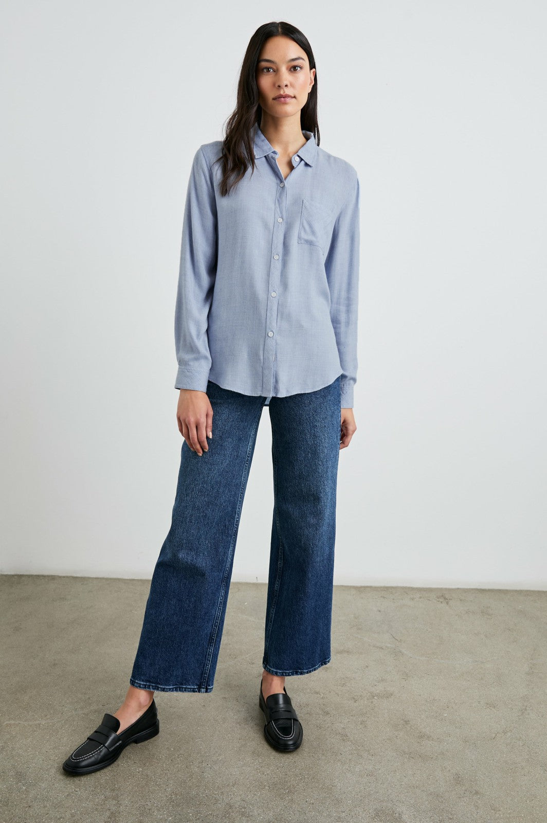 HUNTER SHIRT - CHAMBRAY HEATHER| Rails outlet